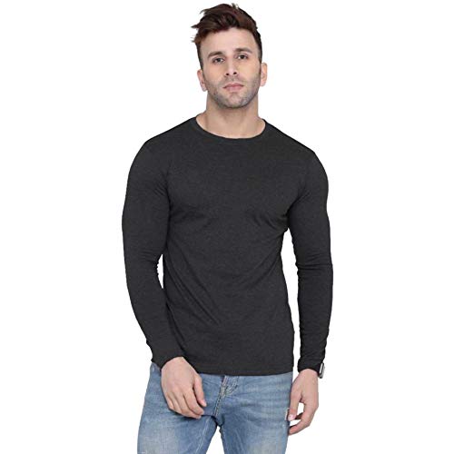 Image of Men's Full Sleeve Casual Round Neck Multi Colored T-Shirts