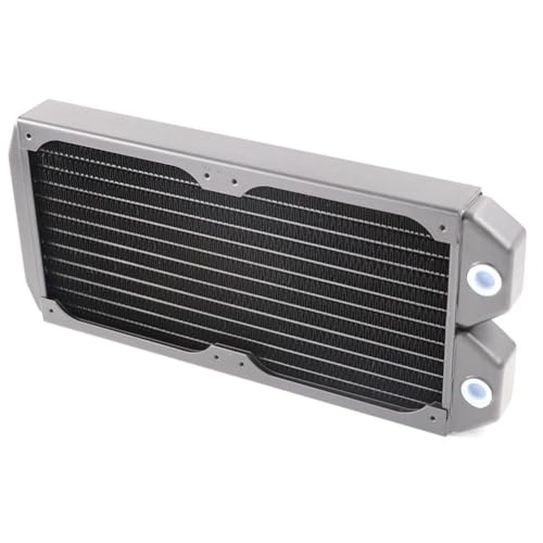 Vocdikficy Radiador de Computadora de 240 mm, 12 Tubos, Enfriador de Agua de Cobre para Disipador de de CPU, Intercambiador de Líquido, Rosca Doble G1/4
