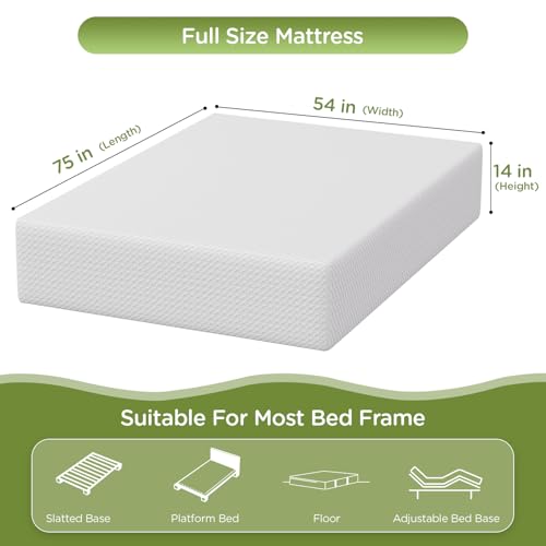Image of PayLessHere | 14 Inch Full Mattress | Medium Firm Base Foam Mattress