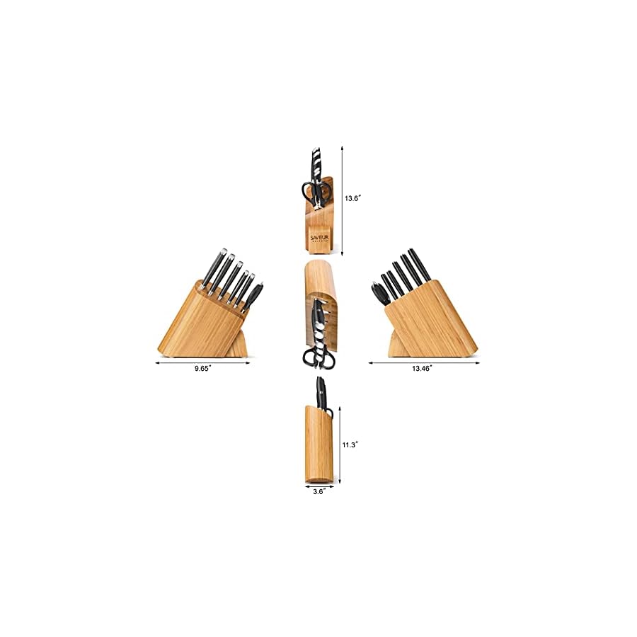 Saveur Selects 1026313 German Steel Forged 7-Piece Knife Block Set