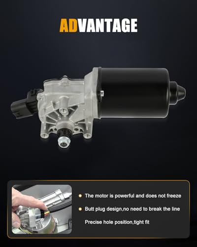 Image of ROADFAR Front Windshield Wiper Motor Fit for Jeep for Commander 2006 2007 | For Jeep For Commander 2006 2007|For Jeep For Grand Cherokee 2005-2007|Replace 5183007AA|55156851AB|55156851AC|4 Pins