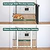 Babelio 26-43" Auto Close Baby/Dog Gate for Stairs, 2-in-1 Easy Swing Doorway and Hallway Pet Gate, with Extra-Wide Walk Thru Door and Threshold-Free Design, Iron Black