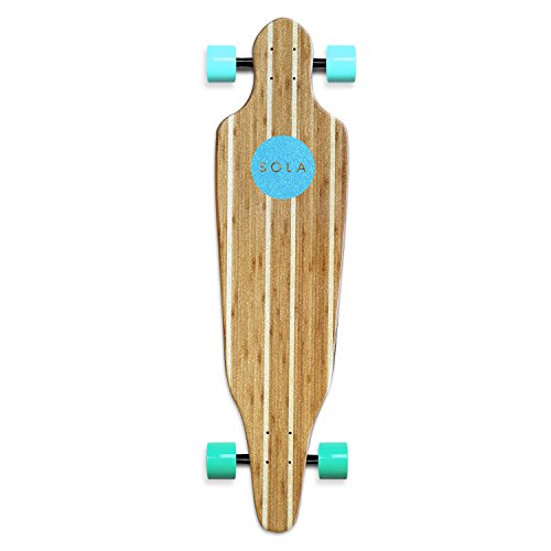 Sola Bamboo Premium Graphic Design Complete Longboard Skateboard - 36 To 38 Inch (Wave) #TOP2