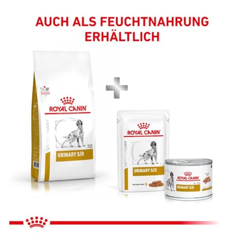Royal Canin Veterinary Urinary Canine S/O 2 kg Diät-Alleinfuttermittel für ausgewachsene Hunde kann zur Auflösung von Struvitsteinen beitragen