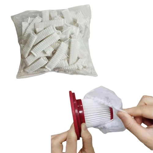 50/100 piezas de cubierta de filtro de vacío, filtro de cartucho de filtro de aspiradora, cubierta de malla de repuesto para filtro de aspiradora de mano, cubierta de malla no tejida, juego de