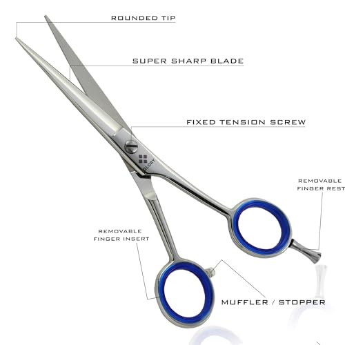GLORY Professional Hair Cutting Scissors 6.5 Inches, Premium Stainless Steel Barber Scissors & Hair Shears, Razor Edge Salon Haircut Scissors for Men, Women & Kids, Ergonomic Design with Sharp Blades - Image 4