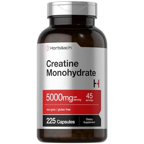 Horbäach Creatine Monohydrate | 5g | 225 Capsules