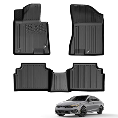 LUMWAY Floor Mats for 2021-2026 Kia K5 (Only Fit FWD) / 2020-2026 Sonata (Only Fit FWD & Gas) TPE All Weather Durable Floor Liners for Kia K5