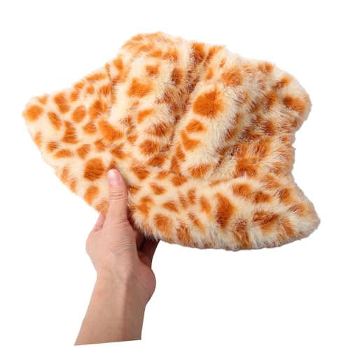 Cute Tiger Ears Winter Hat with Scarf Plush Animal Bucket Hat for Women Face Flattering Design Warm3