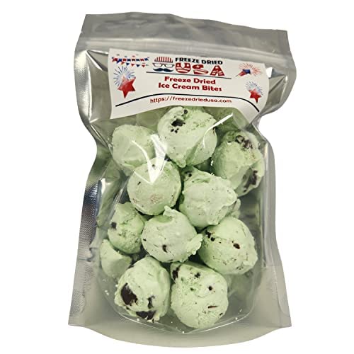 FREEZE DRIED USA Chocolate Mint Ice Cream Bites (4 oz) Unique Novelty