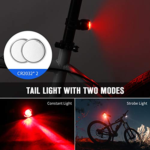image for AOPOY LED Bicycle Light Set, USB Rechargeable Bike Light Set with Free