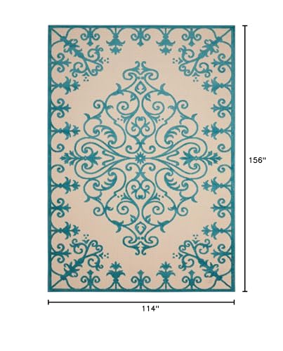 Tapete Nourison Home Aloha 9'6" x 13' Aqua miniatura 2