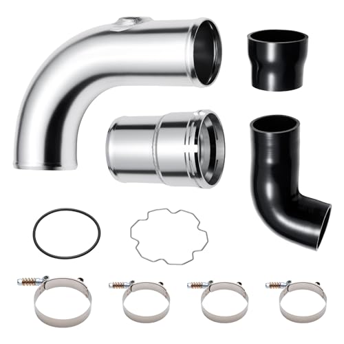 EVIL ENERGY Intercooler Piping Compatible with 2011-2016 Ford F250 F350 F450 6.7L PowerStroke V8 Diesel Aluminum Intercooler Pipe Kit Cold Side Silver