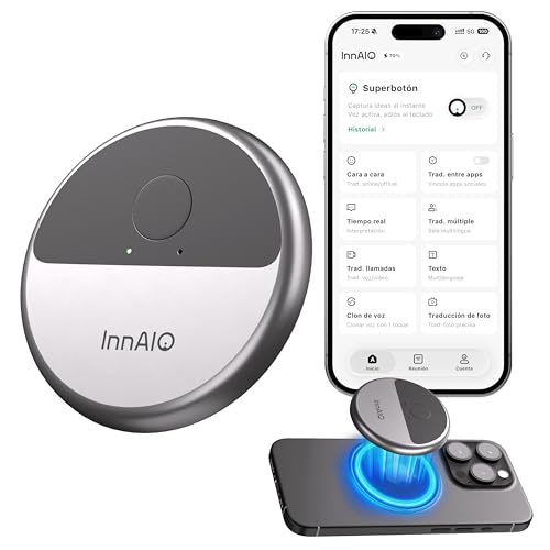 Traductor Instantáneo de Voz AI con Clonación de Voz, Traductor de Idiomas Portátil con Traducción en Tiempo Real, Funciona en Apps, Llamadas y Videollamadas, 140+ Idiomas para Viajes y Negocios