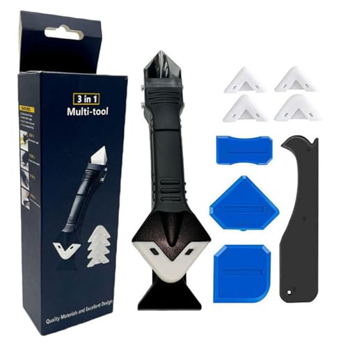 LisseJoint Pro 11-en-1，Kit mastic silicone avec grattoir et spatule, outils joint silicone pour cuisine, salle de bain, évier et rebord de fenêtre