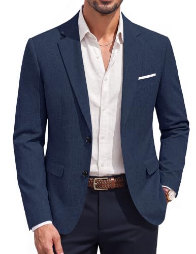 PJ PAUL JONES Men Casual Blazer Slim Fit Lightweight Sport Coats Texture