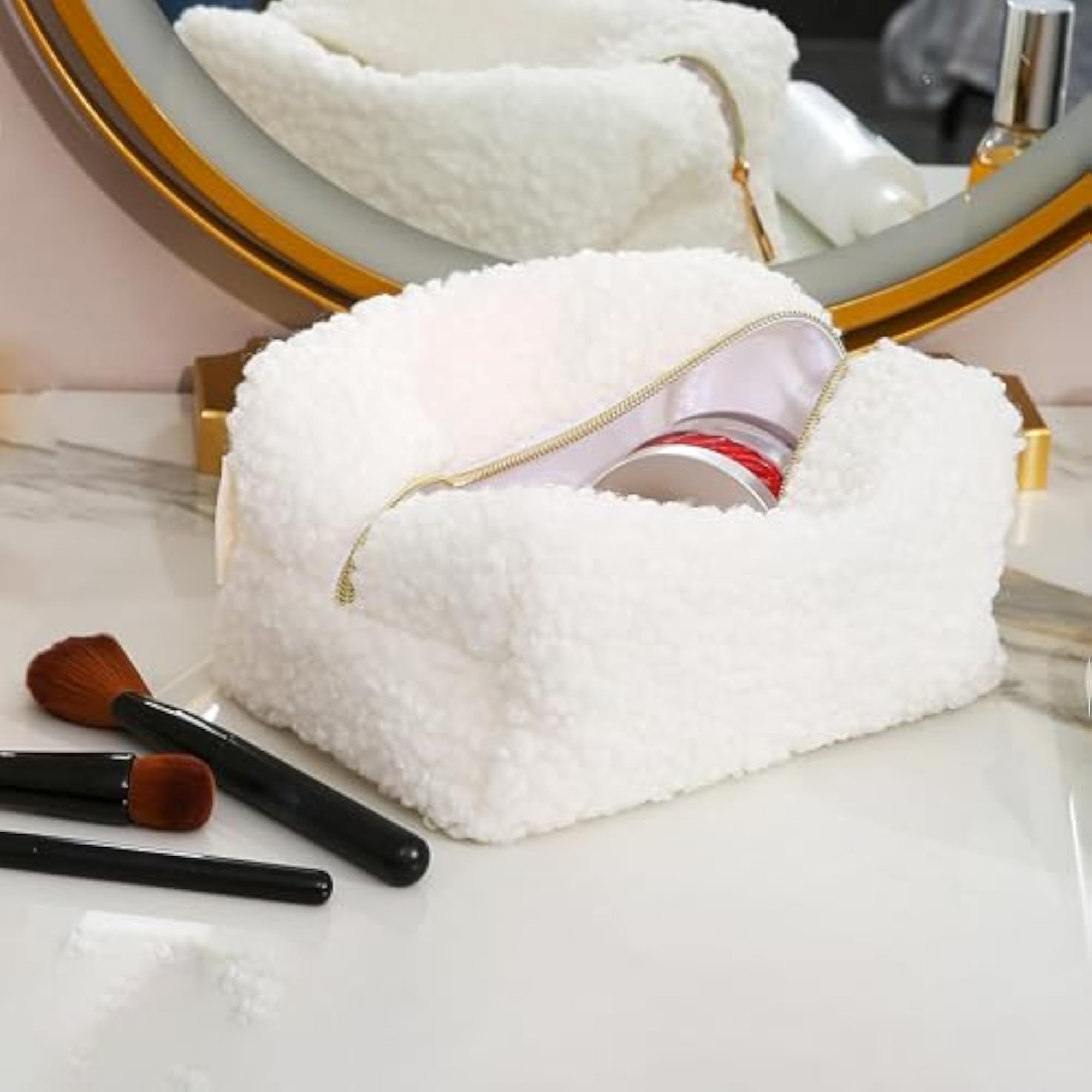 Fashionable Terry Cloth Makeup Bag, Mini Size