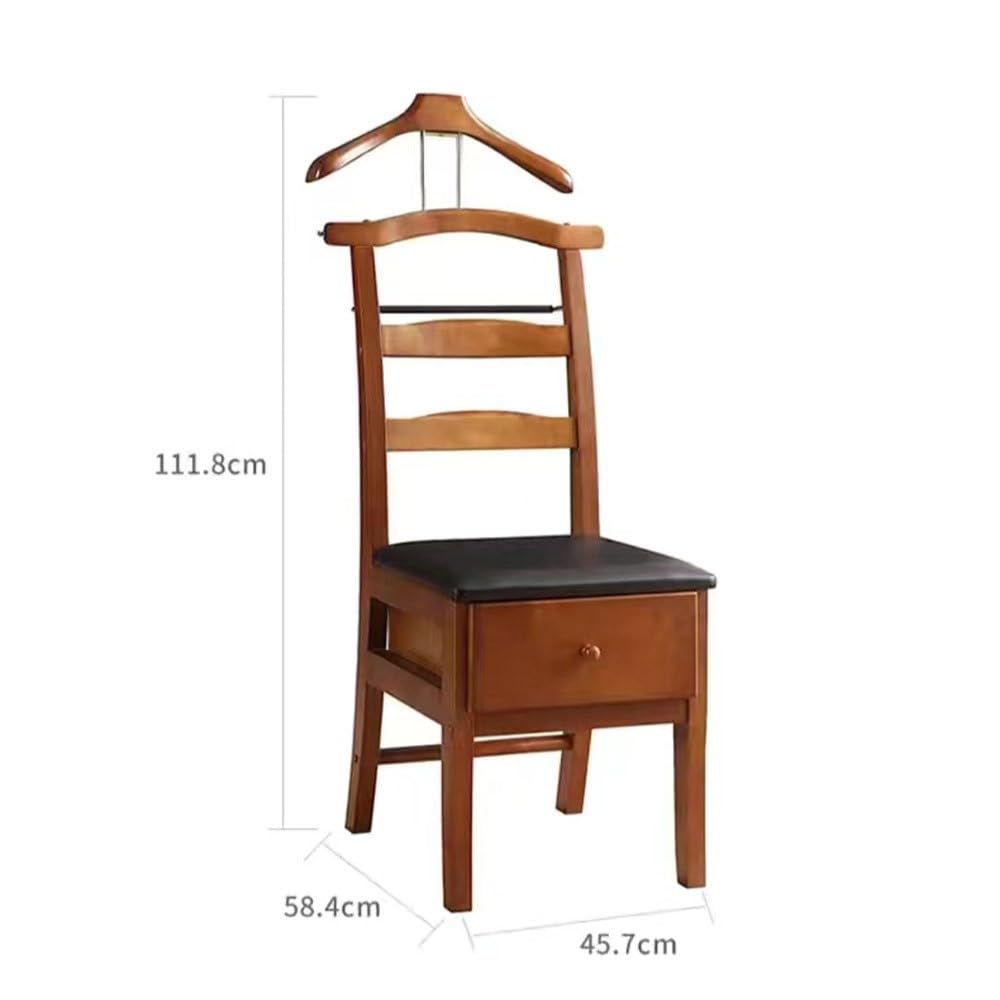 Appendiabiti Autoportante In Legno Massello ACLFF – Con Vassoio E Gancio Per Pantaloni, Design Con Supporto Spalle, Base Robusta, Per Ingresso E Camera Da Letto