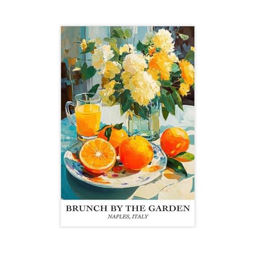 Poster Orange Citrus Brunch toile 40x61 cm pour rompre la monotonie des murs
