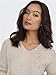 ONLY Damen ONLCAMILLA V-Neck L/S Strickpullover KNT 15204588, Pumice Stonedetail:Melange,M