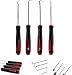Jowxsx 4Pcs Black-red Short Hook SetOil Seal Pull Out The Oil Seal Screwdriver Pull Out The Hook and Remove. Assembly and Removal of Small Parts,Automobile, Electronics Home Repair Tools