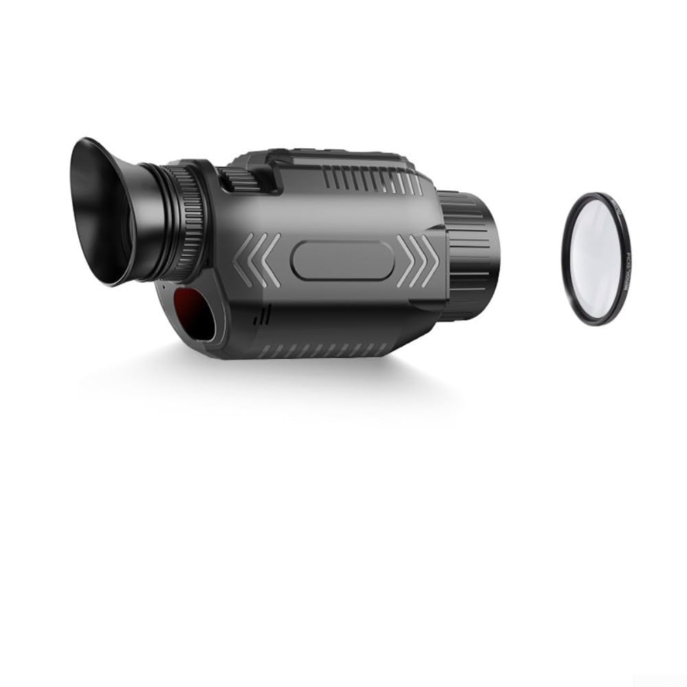 Monoculaire de vision nocturne avec vidéo 4K, zoom numérique 28x, batterie rechargeable USB C d'une durée de 8 heures pour l'extérieur et pour les activités nocturnes (D)