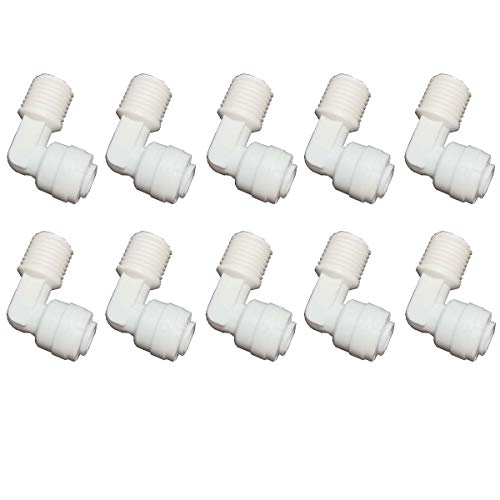 Malida Water Tube Fitting,Quick Push to Connect, Male Elbow Union 1/4
