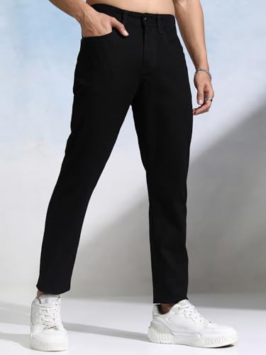 Image of Highlander Mens Slim Fit Denim Jeans for Man | Cropped Length Jeans Pant | Jeans for man| Stylish Casual Wear for Everyday Comfort
