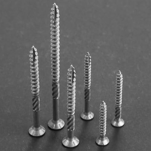 Image of Wensilon 10 * 3-1 /2 inch 304 Stainless Steel Deck Screws, (975pcs) 15 lbs.Exterior Wood Screws, Rust Resistant epoxy Coated, Bronze, T25 Star Bit