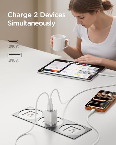 30W USB C Fast Charger, Dual Port USB C Wall Charger with Foldable Plug for iPhone 17/16/15 - image 3