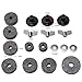 18 PCS Replacement Drum Felt Set with Cymbal Sleeves, Washers and Nuts for Most Drum Sets and Percussion Parts(Grey)