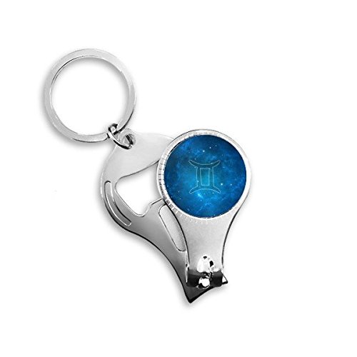 Porte-clés Coupe-ongles Gemini Métal pour Éviter les Ongles Cassés en Voiture