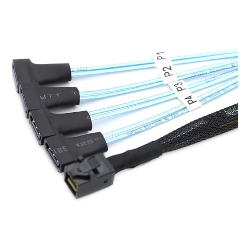 Cable interno S/AS HD SFF-8643 a 4 SATA 7P macho 0.5m miniatura 3