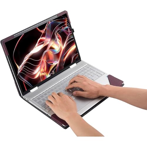 Funda ASUS Vivobook S 15 S5506 de piel roja para trabajar en cafeterías y oficinas 4