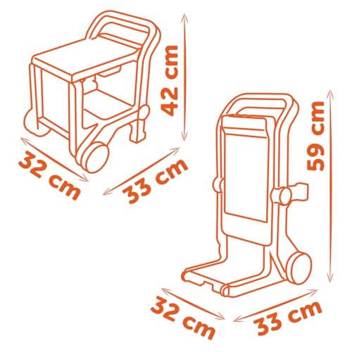 Smoby - Black+Decker - Diable Bricolo - Jouet d'Imitation - Facile à Tranporter - 18 Accessoires Inclus - A Partir de 3 Ans - Fabrication Française