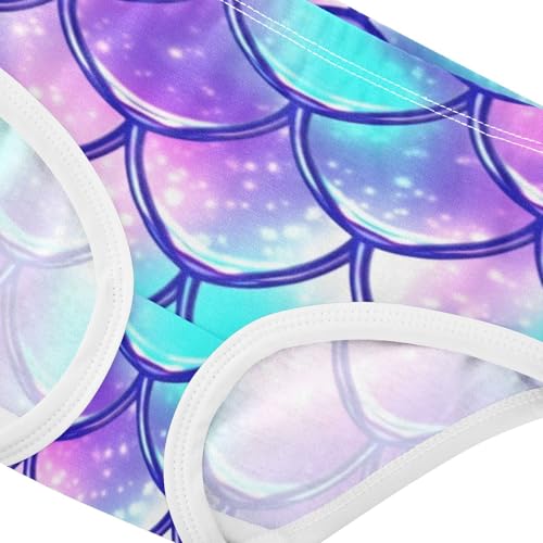 Girls Underwear Toddlers 2t Cotton Panties for Girl Personalized Briefs Girls Undies Iridescent Mermaid Purple Blue4