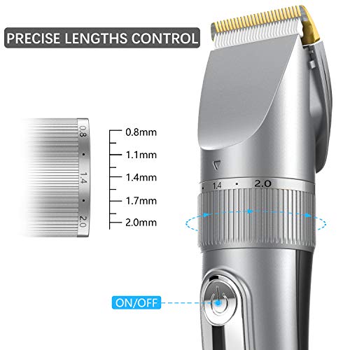 GOOLEEN Hair Clippers for Men Cordless Hair Trimmer Beard Trimmer IPX7 Waterproof USB Rechargeable Hair Cutting Kit with Hairdressing Cape LED Display - Thumbnail 4