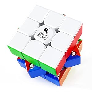 Swift Block 355S Magnetic 3×3 Speed Cube with 48 Magnets, Fast Smooth Great Corner-Cutting Solving, Puzzle Game Brain Toy for Kids Adult Beginners Holiday Birthday Easter Basket Stuffers Gifts