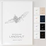 Mapdify Landshut personalisiertes Stadtposter, dein 