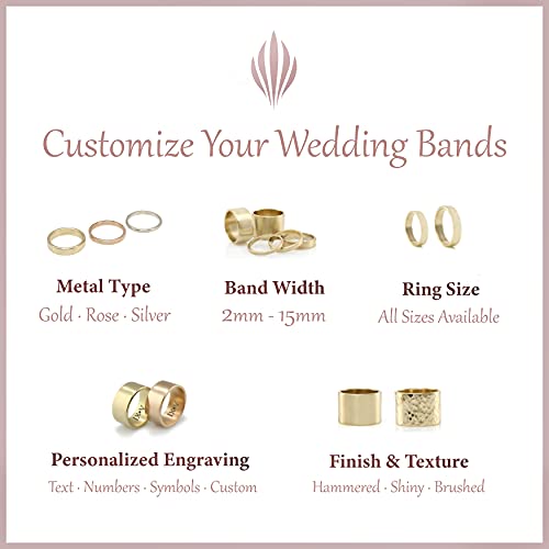 Timeless 14k Gold Custom Ring - Handmade Wedding, Anniversary & Stacking Bands - Classic Polished Engravable Jewelry for Him and Her3