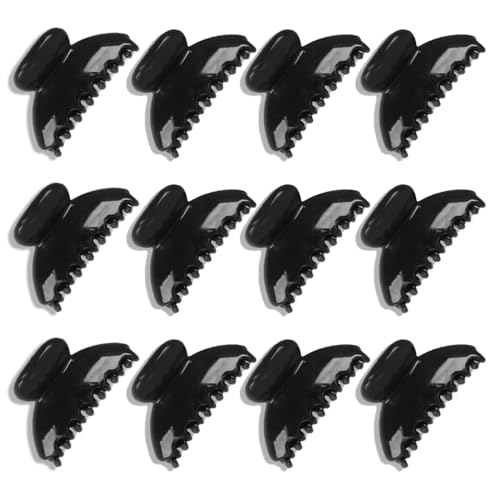 NHPY 12 Piezas Pinzas Pelo Pequeñas 3 cm Hair Clips Antideslizante, pinzas para el pelo,pinzas pelo mujer,Pinzas De Pelo Minimalista Mate Plástico Pinza Pelo Adecuado Para Señoras Y Niñas
