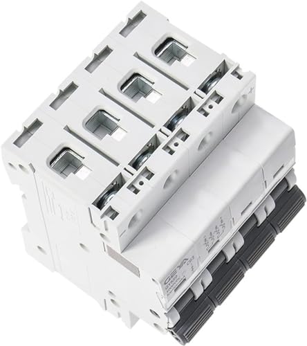 Disyuntor 4 polos evita sobrecargas y cortocircuitos en líneas AC con riel DIN 5
