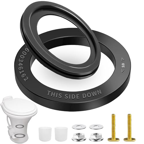 LousHard RV Toilet Seal Kit Replacement for Dometic 300 310 320 Toilets Includes Flush Ball Seal 385311658 & Base Gasket 385311652 with Mounting Hardware Fits Camper Motorhome and RV Toilets