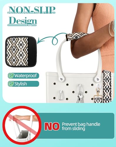 Image of Bag Strap Crossbody Charms for Bogg Bag Accessories - Shoulder Strap Neoprene Luggage Handle Wrap for Suitcase & 2 Key Holders Cross