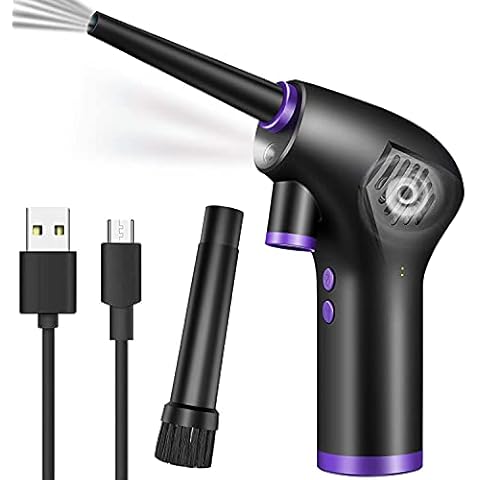 AQCTIM Elektrische Staubgebläse Air Duster mit 15000mAh akku 45000U/min Druckluftspray für Laptop Tastatursauger Elektronik/Haar/Sofa/Staub/Auto/Handstaubsauger Reiniger Staub Reinigungs Cover