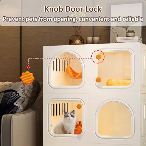 Enclos pour chats d'intérieur modulable et cage d'exercice à 3 niveaux