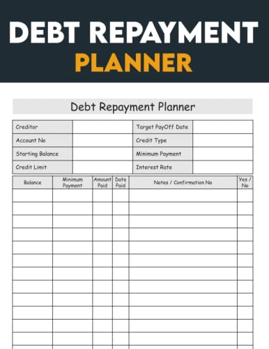 Debt Repayment Planner: Personal Budgeting logbook and Debt Payments tracker For Credit and Loan Payoff | Simple Debt Payoff log book | Debt Payoff Organizer book
