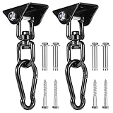 2 Pack Porch Swing Hanging Kit, 360°Rotating 1200 lb Capacity Hanger for Porch Swing, Hammocks, Swing Chair