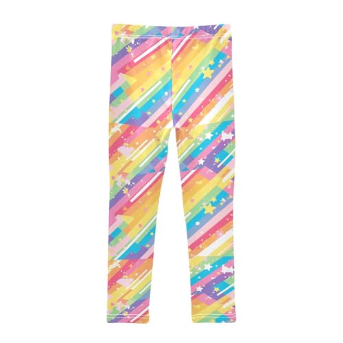 KLL LGBT Glitter Rainbow Pride Flag Toddler Girls Leggings Casual High Waisted Yoga Pants Sports2