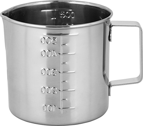 Wahei Freiz AD-192 Cookware Measuring Cup, Ajido, 16.9 fl oz (500 cc), 18-8 Stainless Steel, Made in Japan